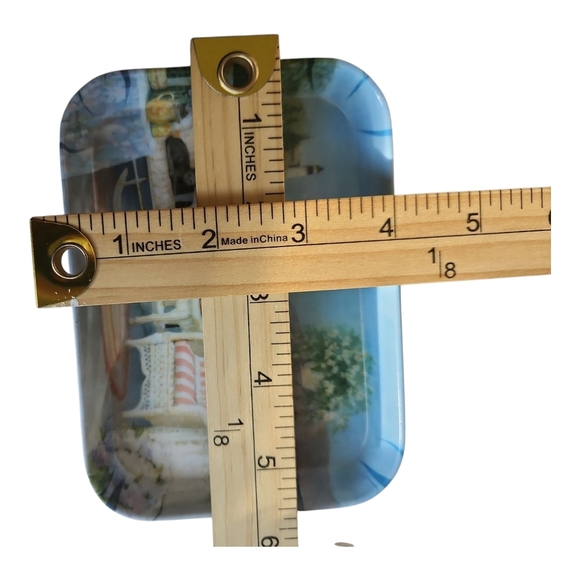 Vintage Melplus Monza Melamine Tray Set Coastal Grandma Aesthetic Made in Italy - Picture 9 of 10